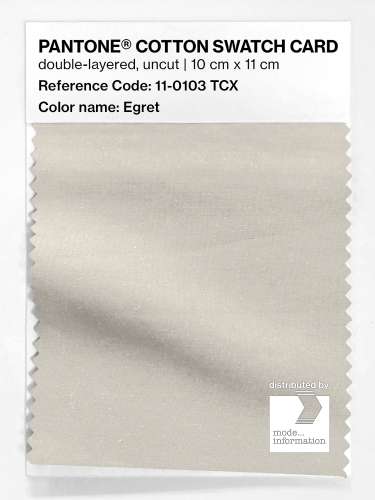 PANTONE® COTTON SWATCH CARD 11-0103 TCX Egret