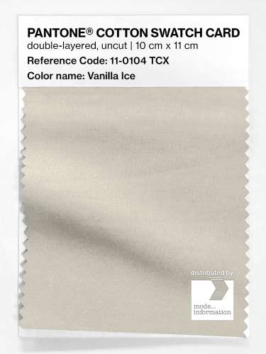 Product image of the product “PANTONE® COTTON SWATCH CARD 11-0104 TCX Vanilla Ice ”