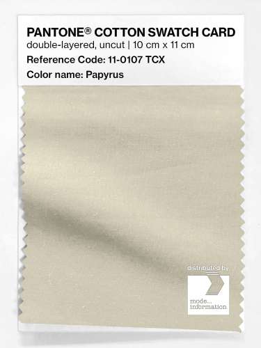 PANTONE® COTTON SWATCH CARD 11-0107 TCX Papyrus