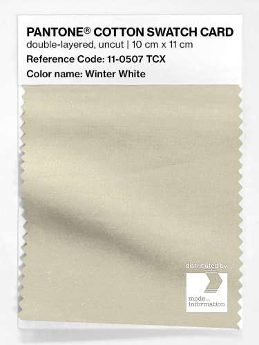 PANTONE® COTTON SWATCH CARD 11-0507 TCX Winter White