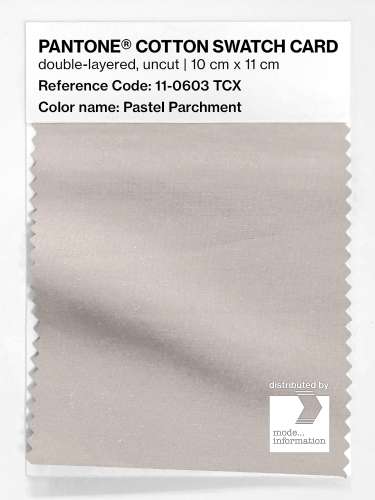 Product image of the product “PANTONE® COTTON SWATCH CARD 11-0603 TCX Pastel Parchment ”