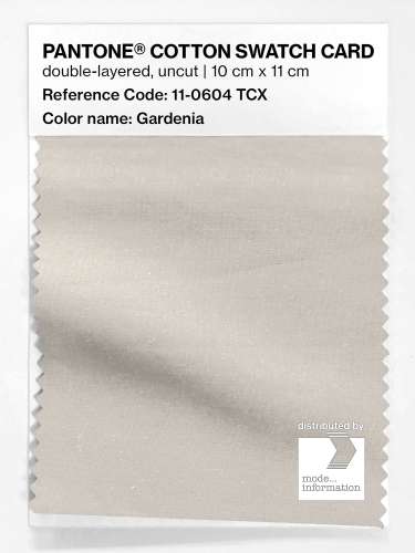 Product image of the product “PANTONE® COTTON SWATCH CARD 11-0604 TCX Gardenia ”