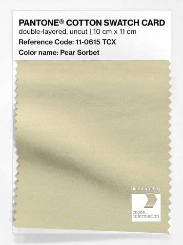 PANTONE® COTTON SWATCH CARD 11-0615 TCX Pear Sorbet
