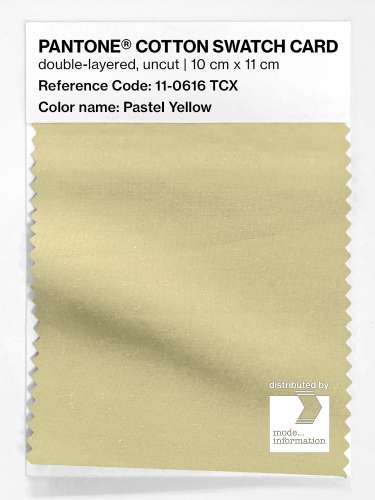 PANTONE® COTTON SWATCH CARD 11-0616 TCX Pastel Yellow