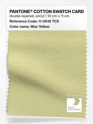 PANTONE® COTTON SWATCH CARD 11-0618 TCX Wax Yellow