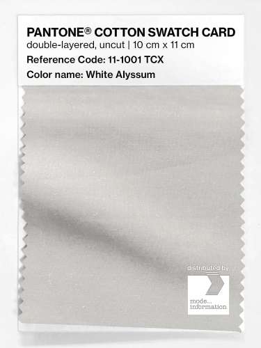 PANTONE® COTTON SWATCH CARD 11-1001 TCX White Alyssum