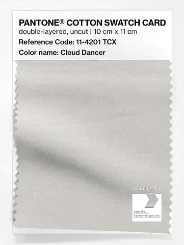 PANTONE® COTTON SWATCH CARD 11-4201 TCX Cloud Dancer
