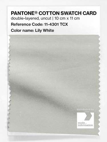 Product image of the product “PANTONE® COTTON SWATCH CARD 11-4301 TCX Lily White ”