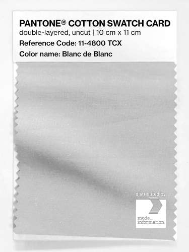 Product image of the product “PANTONE® COTTON SWATCH CARD 11-4800 TCX Blanc de Blanc ”