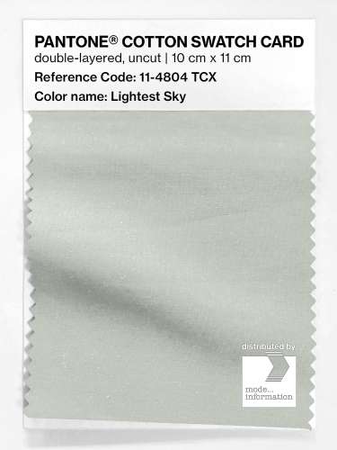 PANTONE® COTTON SWATCH CARD 11-4804 TCX Lightest Sky
