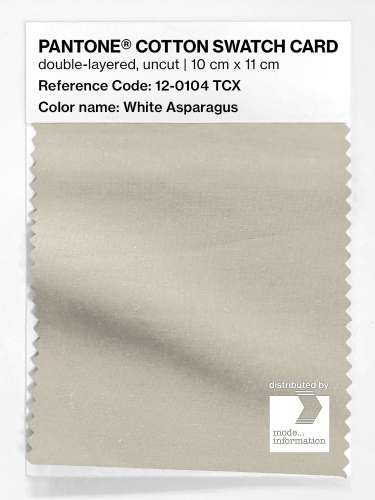 Product image of the product “PANTONE® COTTON SWATCH CARD 12-0104 TCX White Asparagus ”
