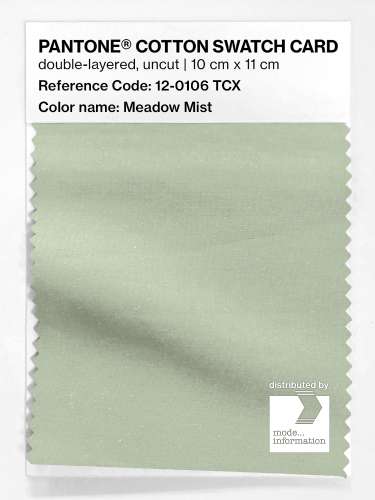 PANTONE® COTTON SWATCH CARD 12-0106 TCX Meadow Mist