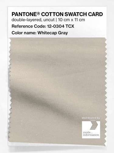 Product image of the product “PANTONE® COTTON SWATCH CARD 12-0304 TCX Whitecap Gray ”