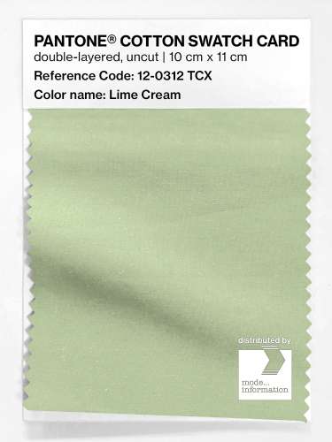 Product image of the product “PANTONE® COTTON SWATCH CARD 12-0312 TCX Lime Cream ”