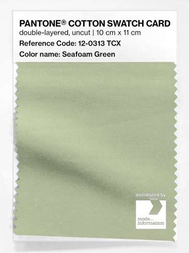 PANTONE® COTTON SWATCH CARD 12-0313 TCX Seafoam Green