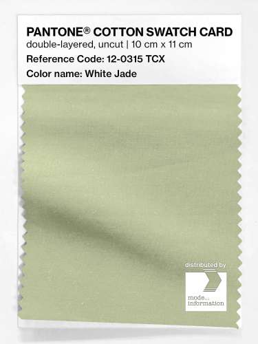 Product image of the product “PANTONE® COTTON SWATCH CARD 12-0315 TCX White Jade ”