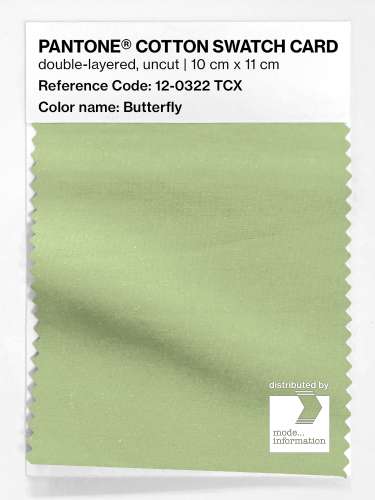 Product image of the product “PANTONE® COTTON SWATCH CARD 12-0322 TCX Butterfly ”