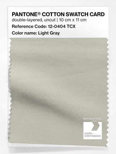 PANTONE® COTTON SWATCH CARD 12-0404 TCX Light Gray