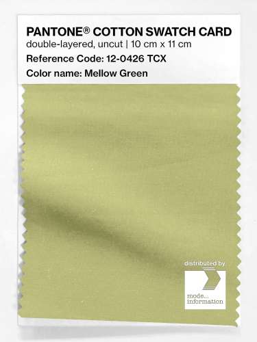 PANTONE® COTTON SWATCH CARD 12-0426 TCX Mellow Green