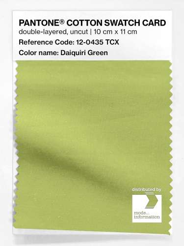 Product image of the product “PANTONE® COTTON SWATCH CARD 12-0435 TCX Daiquiri Green ”