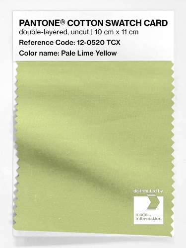 Product image of the product “PANTONE® COTTON SWATCH CARD 12-0520 TCX Pale Lime Yellow ”