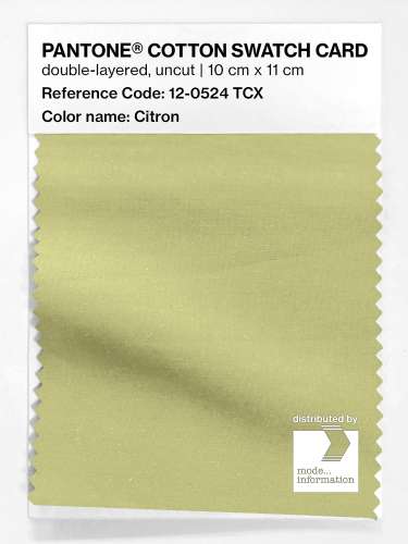 PANTONE® COTTON SWATCH CARD 12-0524 TCX Citron