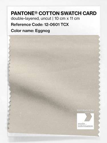 PANTONE® COTTON SWATCH CARD 12-0601 TCX Eggnog