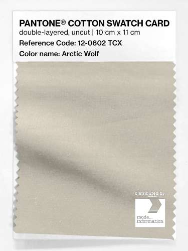 PANTONE® COTTON SWATCH CARD 12-0602 TCX Arctic Wolf