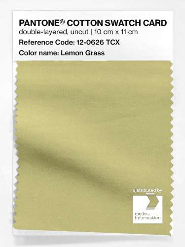 Product image of the product “PANTONE® COTTON SWATCH CARD 12-0626 TCX Lemon Grass ”