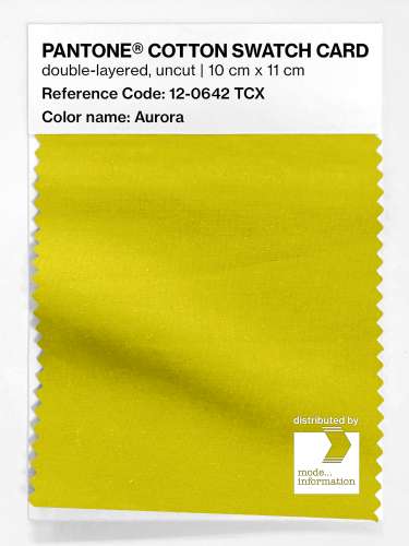 PANTONE® COTTON SWATCH CARD 12-0642 TCX Aurora