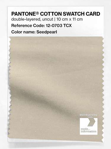 PANTONE® COTTON SWATCH CARD 12-0703 TCX Seedpearl