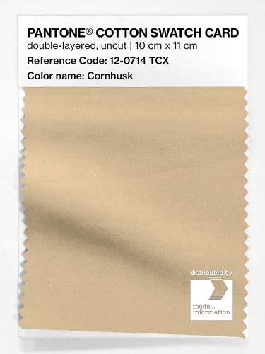 PANTONE® COTTON SWATCH CARD 12-0714 TCX Cornhusk