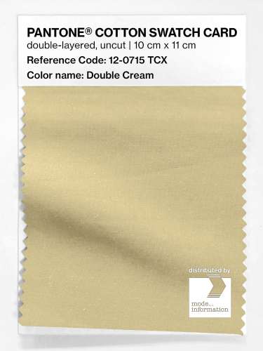 PANTONE® COTTON SWATCH CARD 12-0715 TCX Double Cream