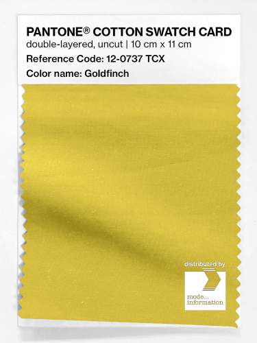 Product image of the product “PANTONE® COTTON SWATCH CARD 12-0737 TCX Goldfinch ”