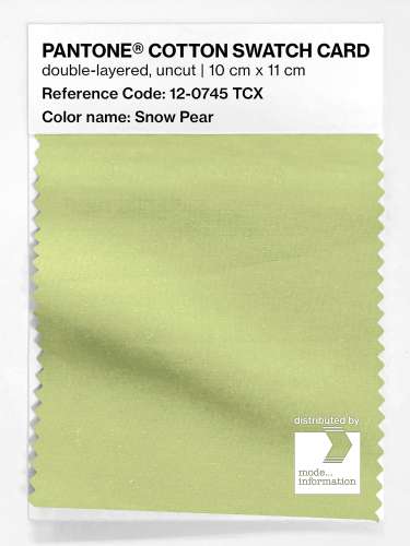 Artikelbild des Artikels “PANTONE® COTTON SWATCH CARD 12-0745 TCX Snow Pear “