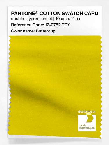 PANTONE® COTTON SWATCH CARD 12-0752 TCX Buttercup