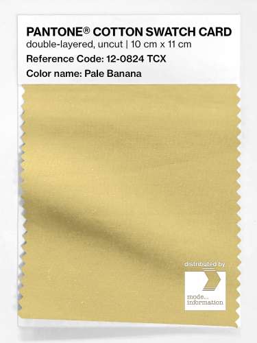 PANTONE® COTTON SWATCH CARD 12-0824 TCX Pale Banana