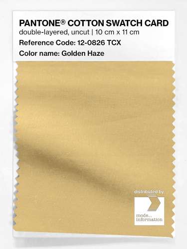 Product image of the product “PANTONE® COTTON SWATCH CARD 12-0826 TCX Golden Haze ”