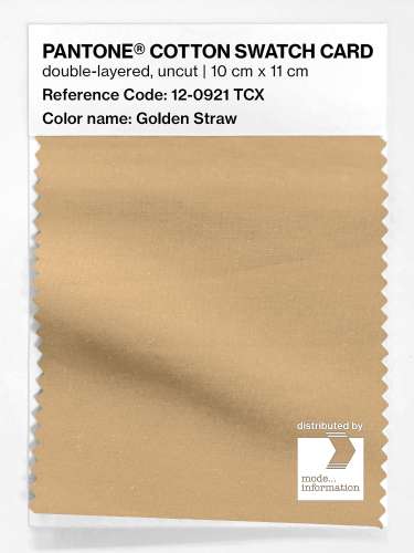 Product image of the product “PANTONE® COTTON SWATCH CARD 12-0921 TCX Golden Straw ”