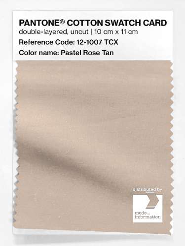 PANTONE® COTTON SWATCH CARD 12-1007 TCX Pastel Rose Tan