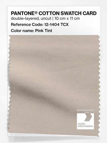 PANTONE® COTTON SWATCH CARD 12-1404 TCX Pink Tint