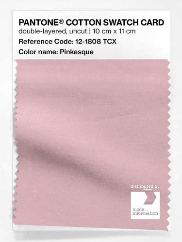 PANTONE® COTTON SWATCH CARD 12-1808 TCX Pinkesque