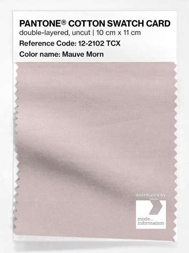 PANTONE® COTTON SWATCH CARD 12-2102 TCX Mauve Morn