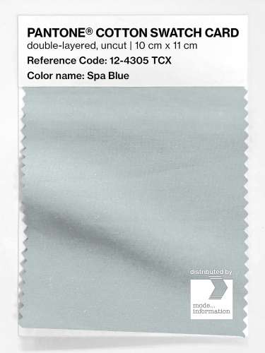 Product image of the product “PANTONE® COTTON SWATCH CARD 12-4305 TCX Spa Blue ”
