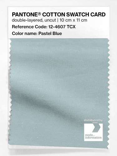 PANTONE® COTTON SWATCH CARD 12-4607 TCX Pastel Blue