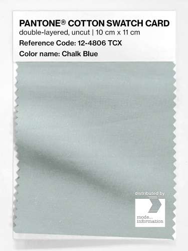 Product image of the product “PANTONE® COTTON SWATCH CARD 12-4806 TCX Chalk Blue ”