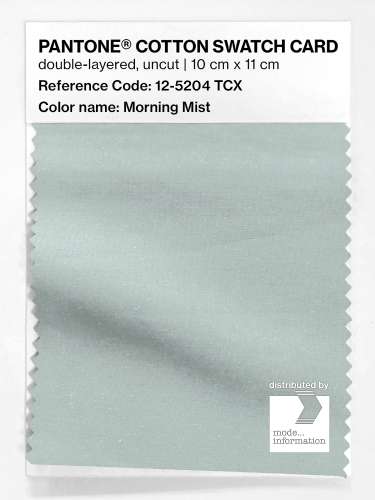 PANTONE® COTTON SWATCH CARD 12-5204 TCX Morning Mist