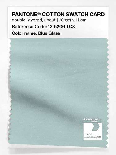 PANTONE® COTTON SWATCH CARD 12-5206 TCX Blue Glass
