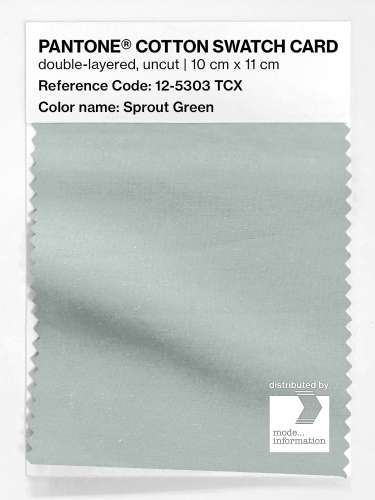 Product image of the product “PANTONE® COTTON SWATCH CARD 12-5303 TCX Sprout Green ”