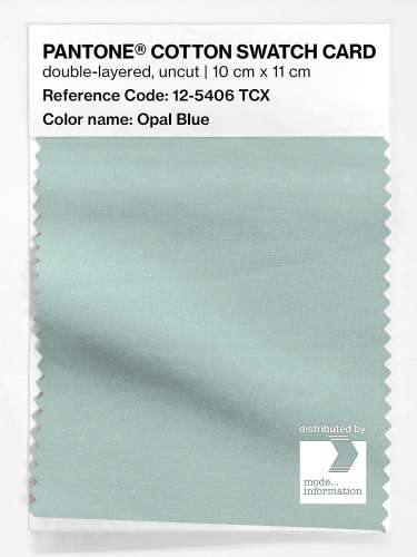 PANTONE® COTTON SWATCH CARD 12-5406 TCX Opal Blue